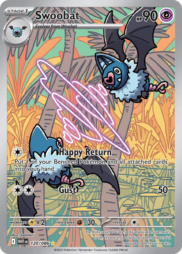 Swoobat - 120/086 - Illustration Rare (Inglés Foil NM)