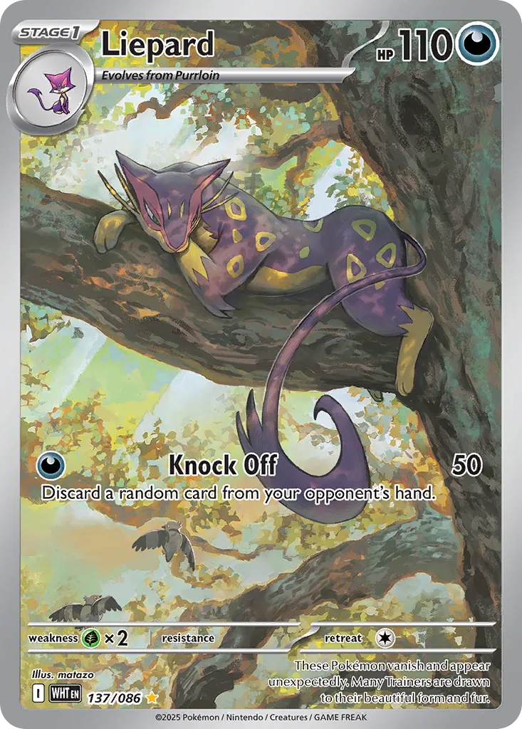 Liepard - 137/086 - Illustration Rare (Inglés Foil NM)