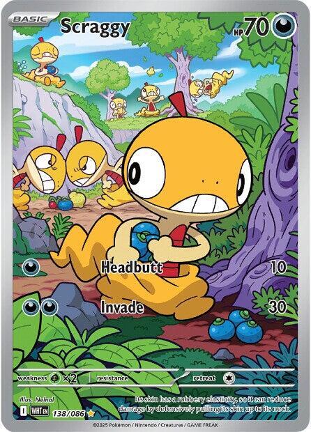 Scraggy - 138/086 - Illustration Rare (Inglés Foil NM)