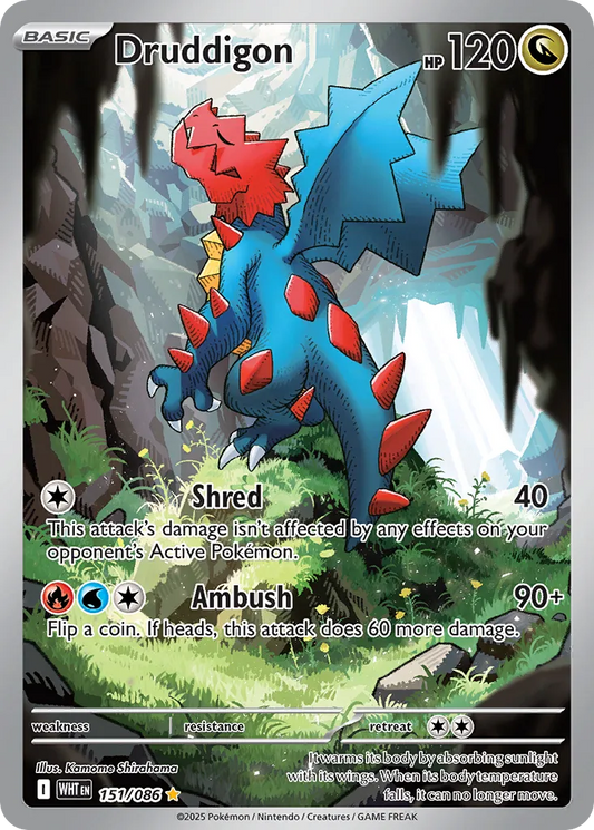 Druddigon - 151/086 - Illustration Rare (Inglés Foil NM)