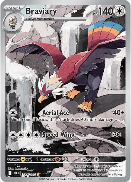 Braviary - 155/086 - Illustration Rare (Español Latino Foil NM)