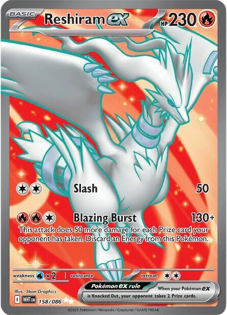 Reshiram ex - 158/086 - Ultra Rare (Inglés Foil NM)