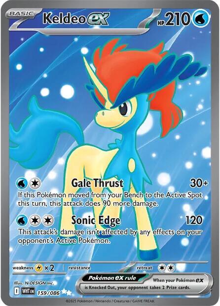 Keldeo ex - 159/086 - Ultra Rare (Inglés Foil NM)