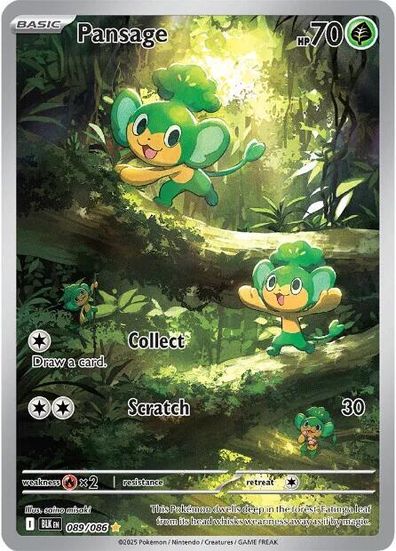 Pansage - 089/086 - Illustration Rare (Inglés Foil NM)