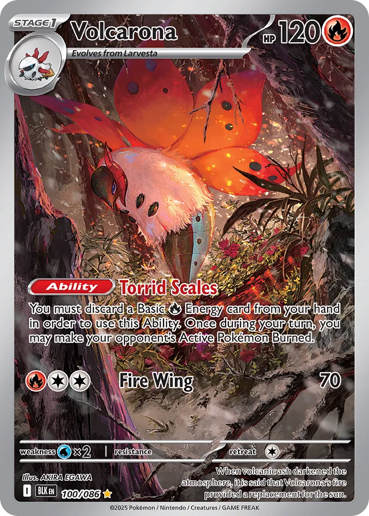 Volcarona - 100/086 - Illustration Rare (Inglés Foil NM)