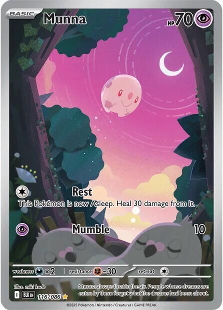 Munna - 116/086 - Illustration Rare (Inglés Foil NM)