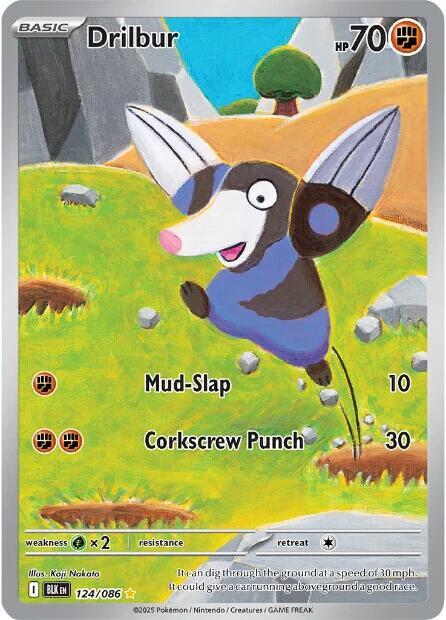 Drilbur - 124/086 - Illustration Rare (Español Latino Foil NM)