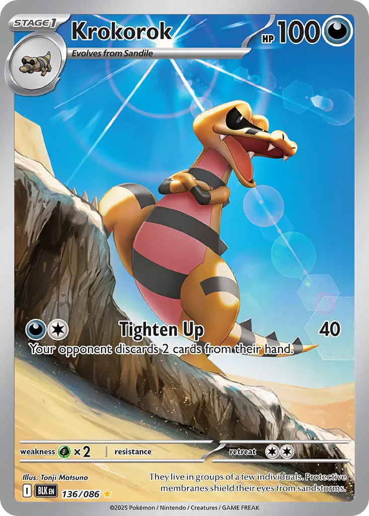Krokorok - 136/086 - Illustration Rare (Inglés Foil NM)
