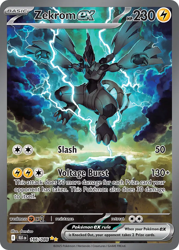 Zekrom ex - 166/086 - Special Illustration Rare (Inglés Foil NM)