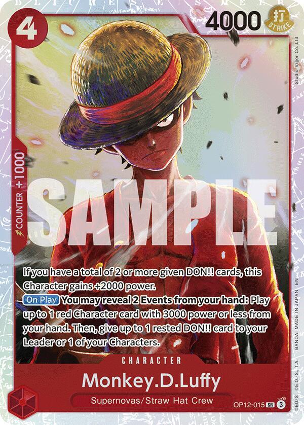 Monkey.D.Luffy - OP12-015 - Super Rare Foil (Inglés Foil NM)