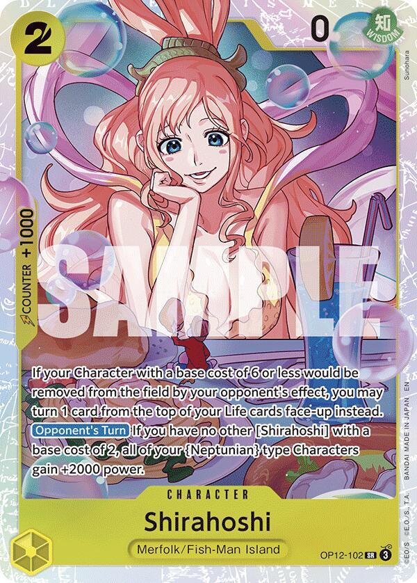 Shirahoshi - OP12-102 - Super Rare Foil (Inglés Foil NM)