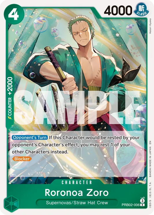 Roronoa Zoro - PRB02-006 - PRB02-006 - Rare Foil (Inglés Foil NM)