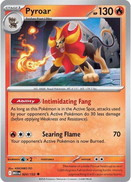 Pyroar - 024/132 - Uncommon (Inglés NM)