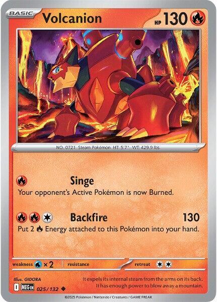 Volcanion - 025/132 - Uncommon (Inglés Reverse Holo NM)