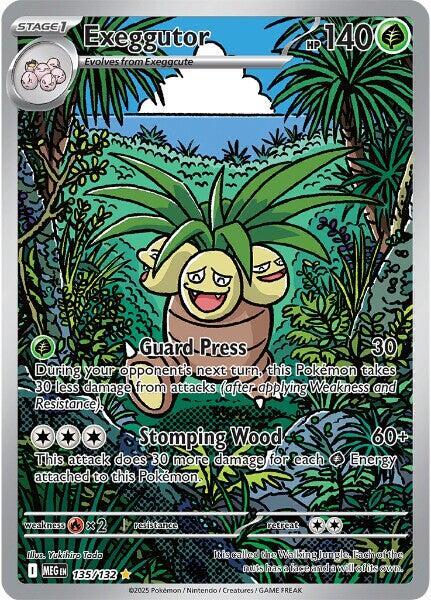 Exeggutor - 135/132 - Illustration Rare (Inglés Foil NM)