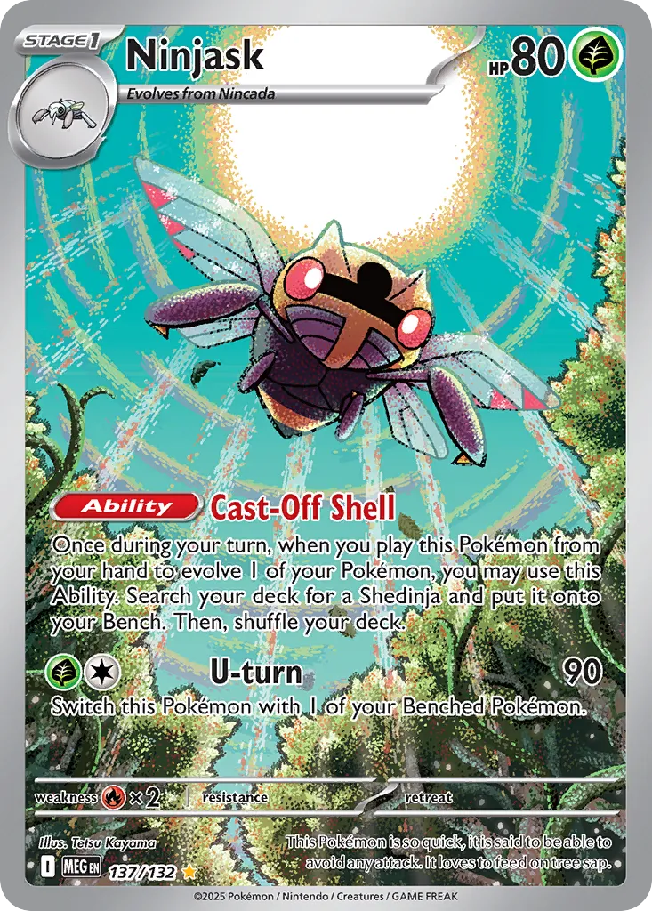 Ninjask - 137/132 - Illustration Rare (Español Latino Foil NM)