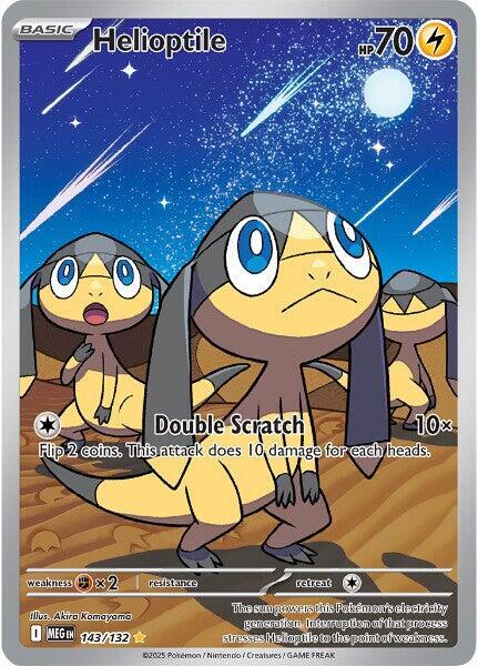Helioptile - 143/132 - Illustration Rare (Inglés Foil NM)