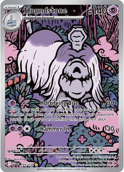 Houndstone - 145/132 - Illustration Rare (Inglés Foil NM)