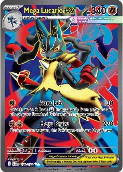 Mega Lucario ex - 160/132 - Ultra Rare (Inglés Foil NM)