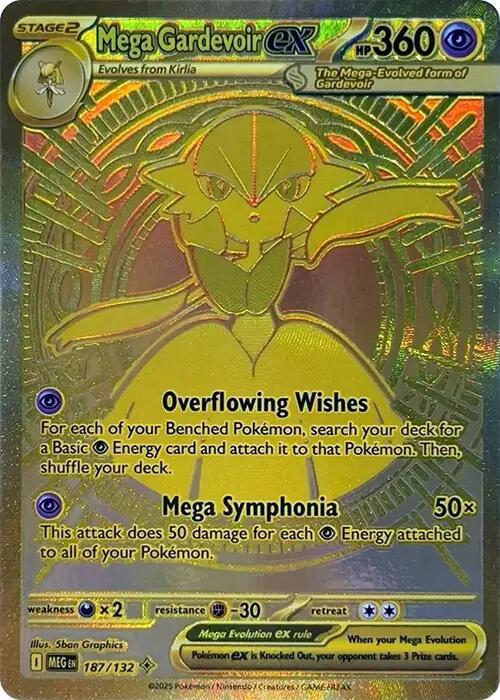 Mega Gardevoir ex - 187/132 - Mega Hyper Rare (Inglés Foil NM)
