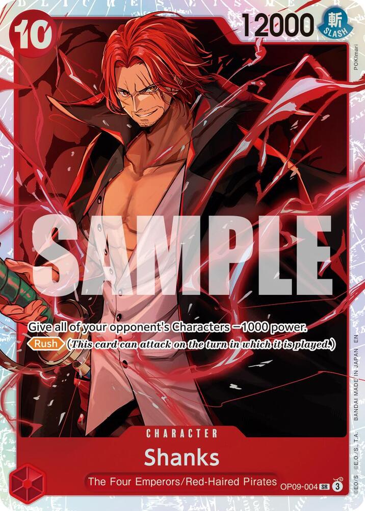Shanks - OP09-004 (Reprint) - OP09-004 - Super Rare Foil (Inglés Foil NM)