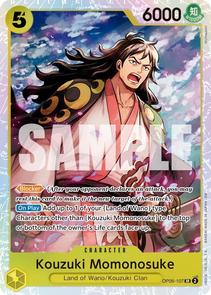 Kouzuki Momonosuke (Reprint) - OP06-107 - Super Rare Foil (Inglés Foil NM)