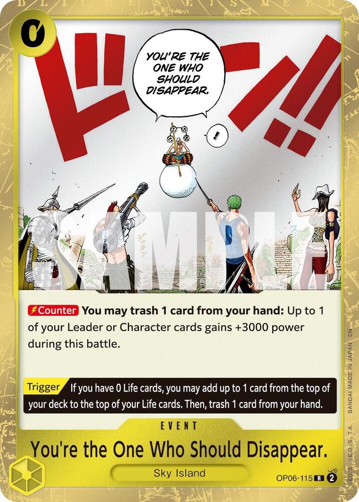 You're the One Who Should Disappear (Reprint) - OP06-115 - Rare Foil (Inglés Foil NM)