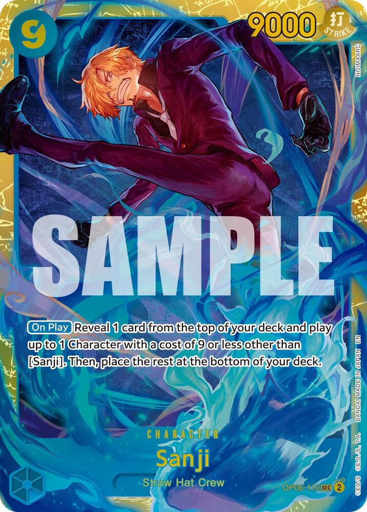 Sanji - OP06-119 (Reprint) - OP06-119 - Secret Rare Foil (Inglés Foil LP)