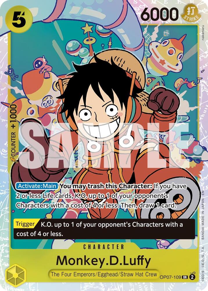 Monkey.D.Luffy - OP07-109 (Reprint) - OP07-109 - Super Rare Foil (Inglés Foil NM)