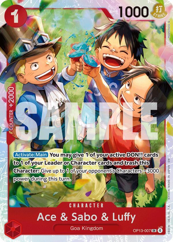 Ace & Sabo & Luffy - OP13-007 - Super Rare Foil (Inglés Foil NM)