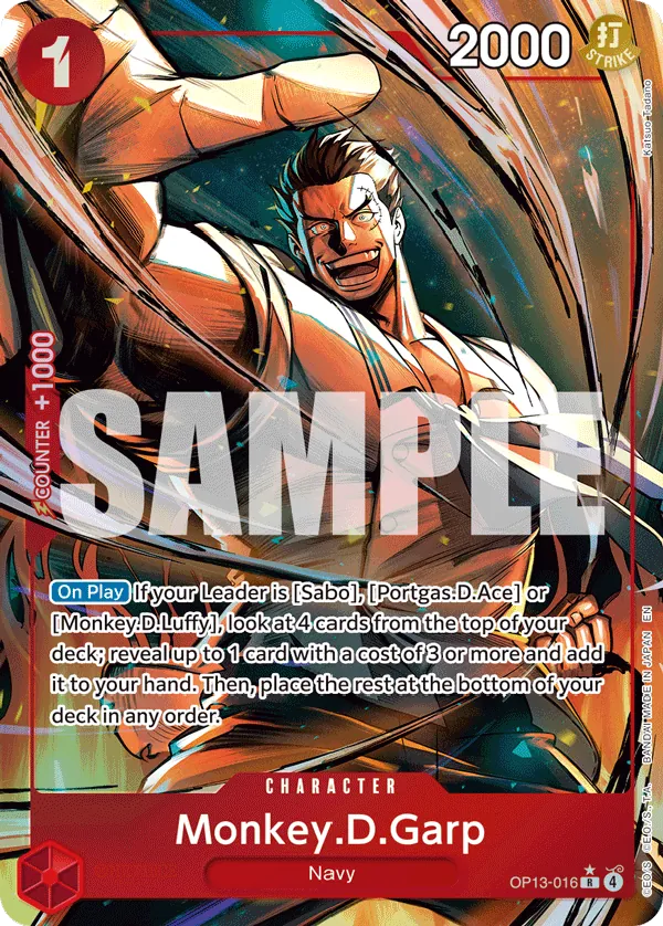 Monkey.D.Garp (Alternate Art) - OP13-016 - Alternate Art Foil (Inglés Foil NM)