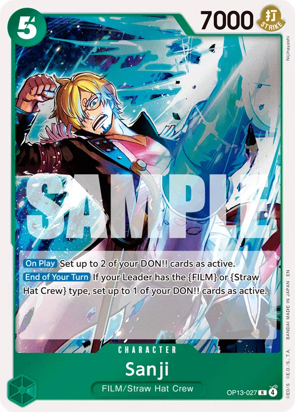 Sanji - OP13-027 - Rare Foil (Inglés Foil NM)