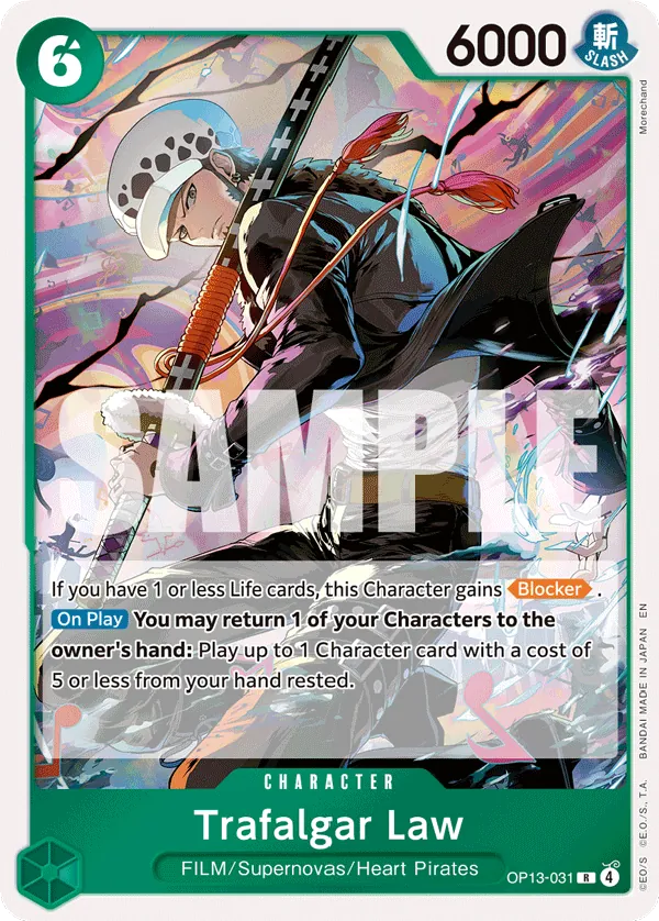 Trafalgar Law - OP13-031 - Rare Foil (Inglés Foil NM)