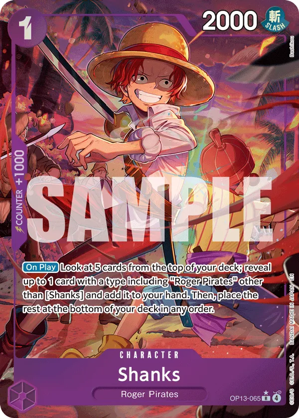 Shanks (065) (Alternate Art) - OP13-065 - Alternate Art Foil (Inglés Foil LP)
