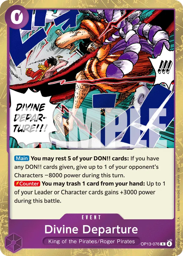 Divine Departure - OP13-076 - Rare Foil (Inglés Foil NM)
