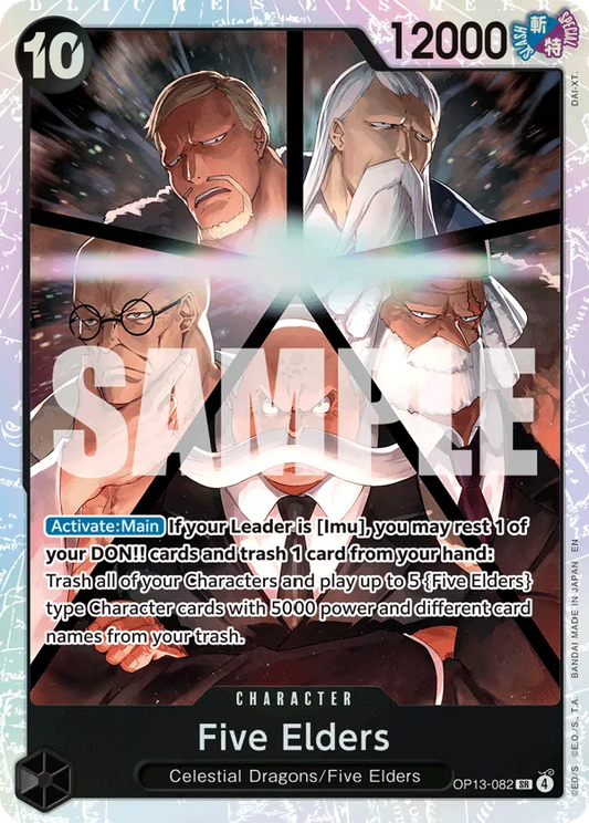 Five Elders - OP13-082 - Super Rare Foil (Inglés Foil NM)