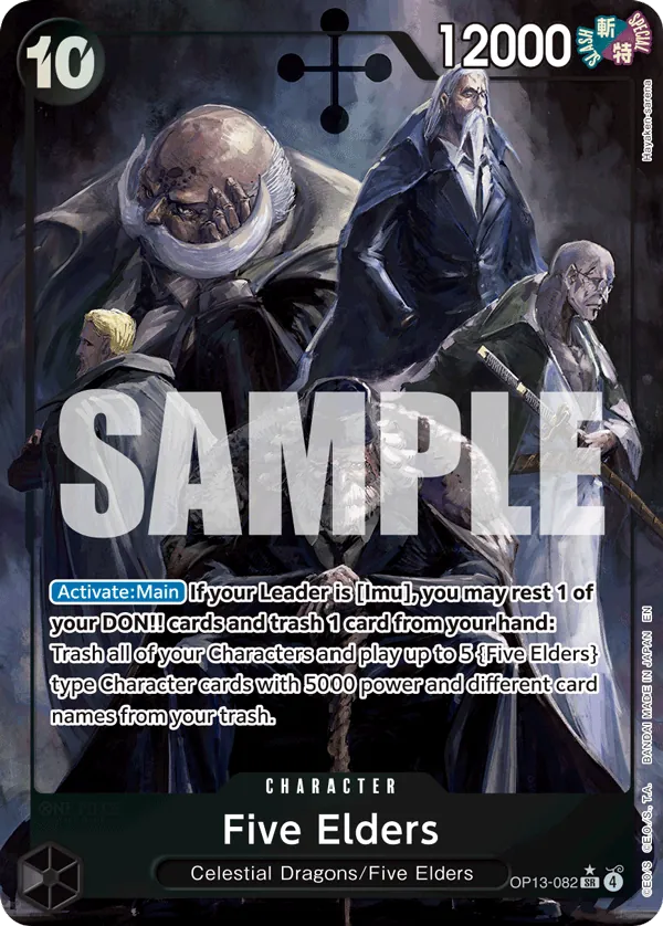 Five Elders (Alternate Art) - OP13-082 - Alternate Art Foil (Inglés Foil LP)