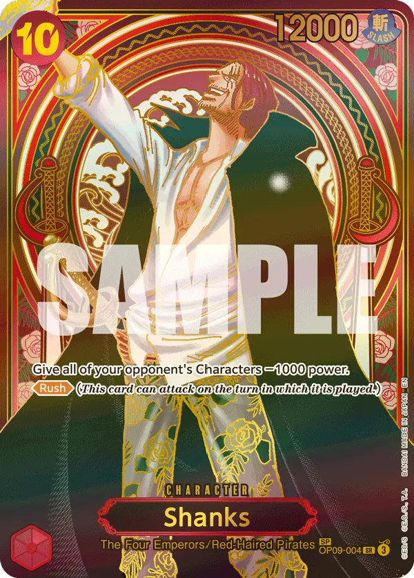 Shanks - OP09-004 (SP) (Gold) - OP09-004 - Special Card Foil (Inglés Foil NM)