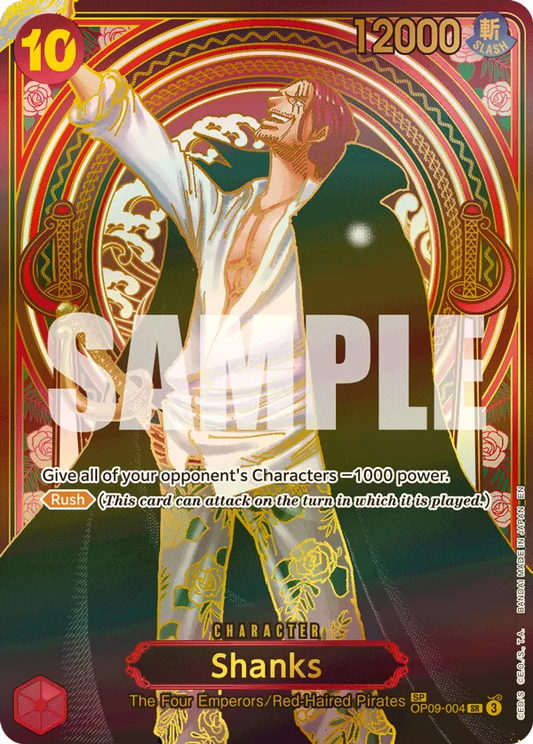 Shanks - OP09-004 (SP) (Gold) - OP09-004 - Special Card Foil (Inglés Foil NM)