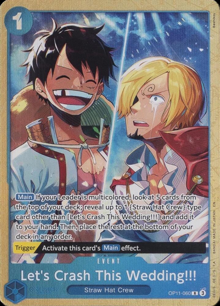 Let's Crash This Wedding!!! (Premium Card Collection -Best Selection Vol. 5-) - OP11-060 - Rare Foil (Inglés Foil NM)