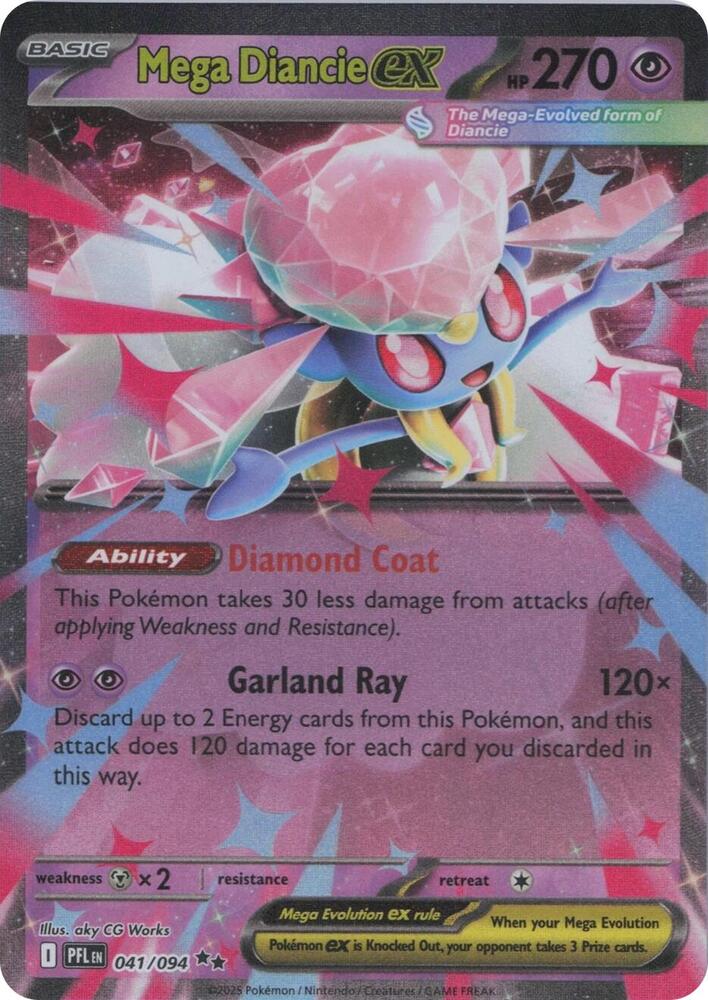 Mega Diancie ex - 041/094 - Double Rare (Inglés Foil NM)