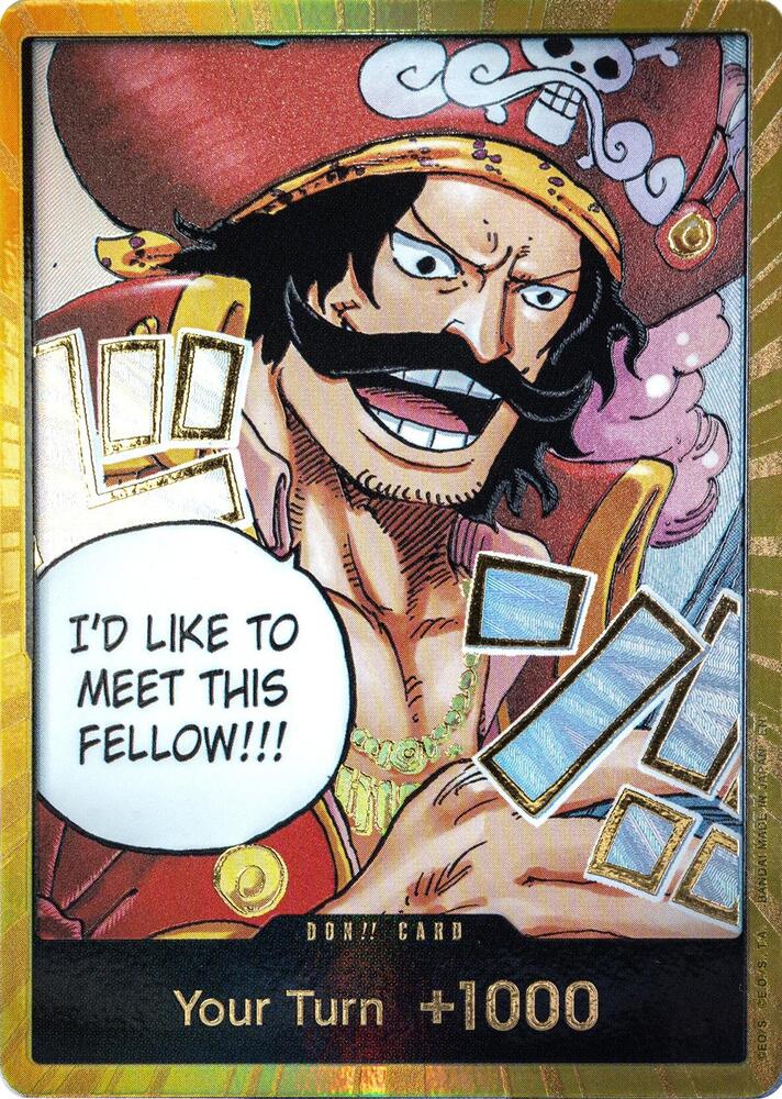 DON!! Card (Gol.D.Roger) (Gold) - Carrying On His Will - DON!! Foil (Inglés Foil NM)