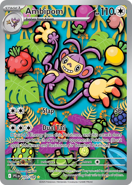Ambipom - 107/094 - Illustration Rare (Español Latino Foil NM)