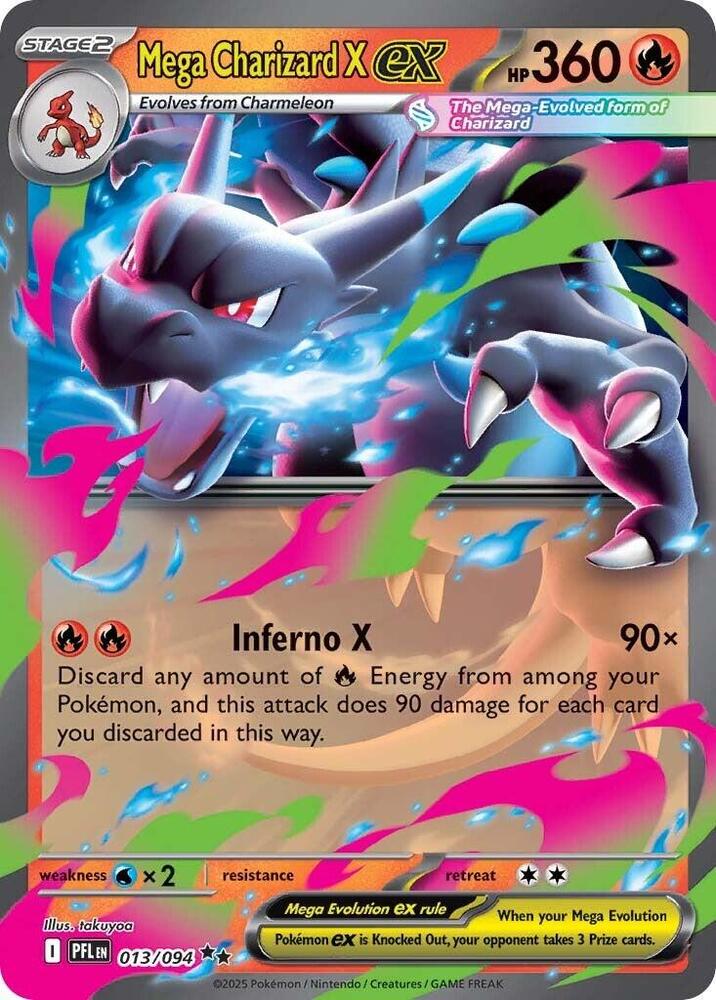 Mega Charizard X ex - 013/094 - Double Rare (Inglés Foil NM)