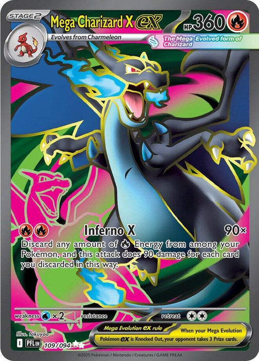 Mega Charizard X ex - 109/094 - Ultra Rare (Inglés Foil NM)