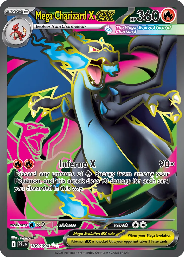 Mega Charizard X ex - 109/094 - Ultra Rare (Español Foil NM)