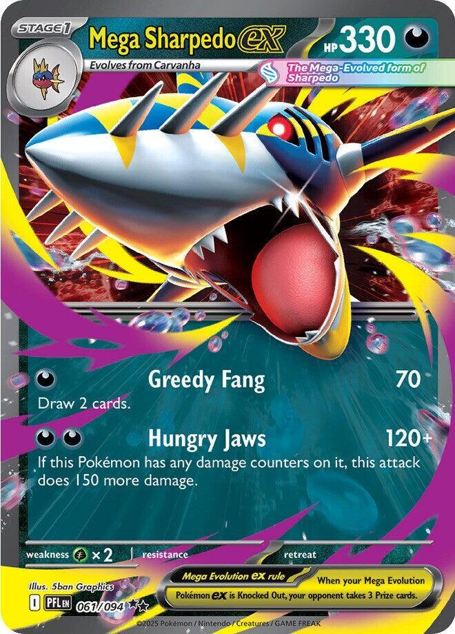 Mega Sharpedo ex - 061/094 - Double Rare (Español Foil NM)
