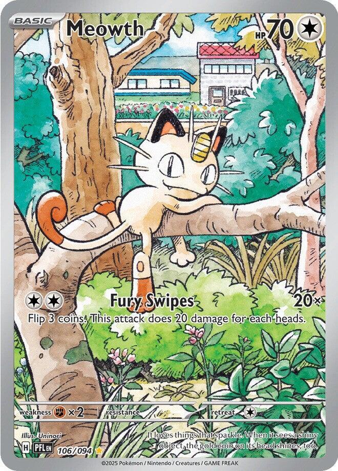 Meowth - 106/094 - Illustration Rare (Inglés Foil LP)