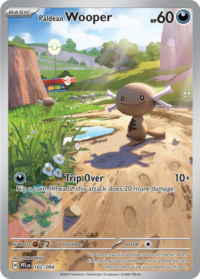 Paldean Wooper - 102/094 - Illustration Rare (Inglés Foil NM)