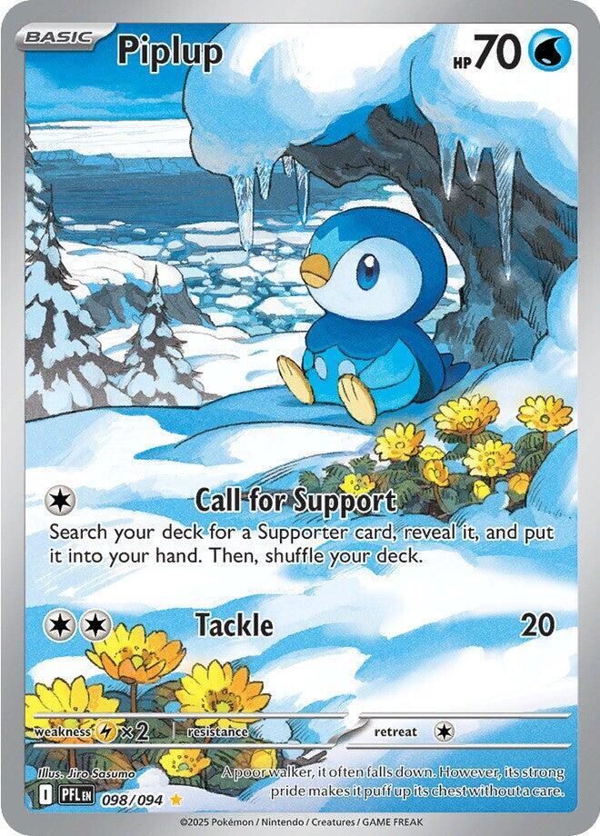 Piplup - 098/094 - Illustration Rare (Inglés Foil NM)